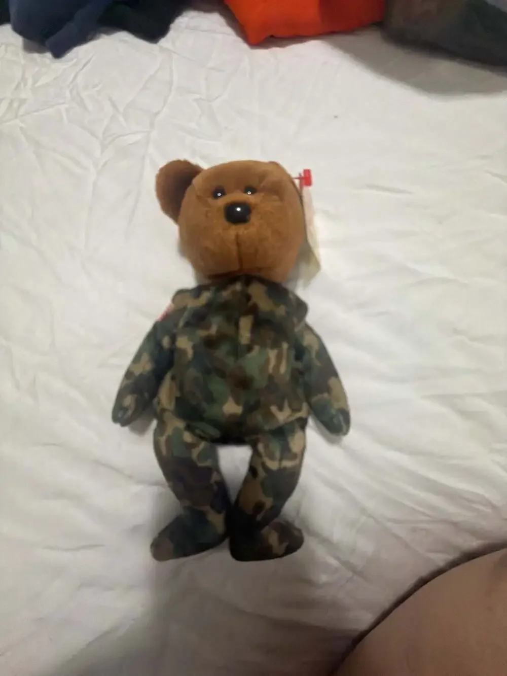 Ty Beanie Baby Hero 2003 Military Bear with Camouflage Outfit